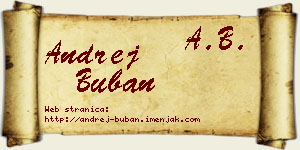 Andrej Buban vizit kartica